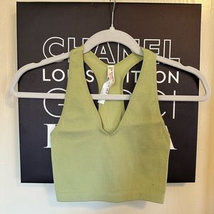 **NEW** FREE PEOPLE MOVEMENT CROP TOP in Pistachio Color